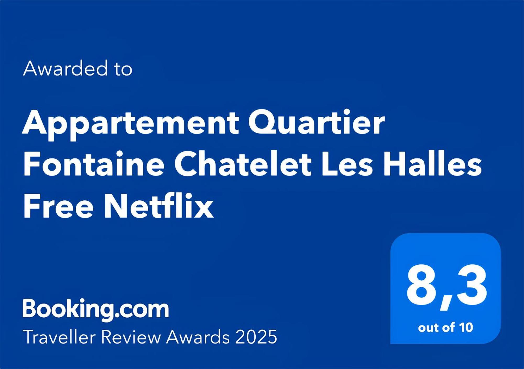 Appartement Quartier Fontaine Chatelet Les Halles Free Netflix 巴黎 外观 照片